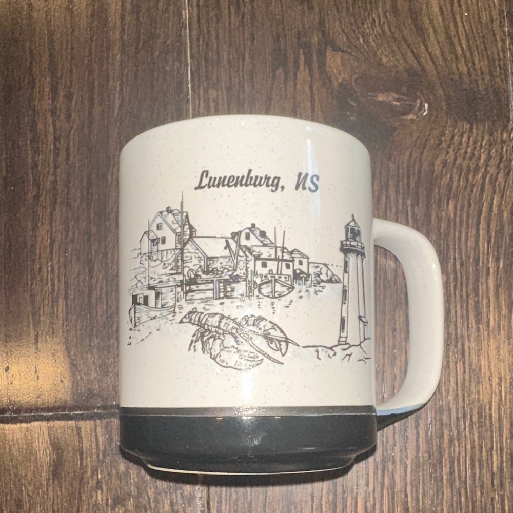 Lunenburg NS Nova Scotia Black and White coffee tea Mug